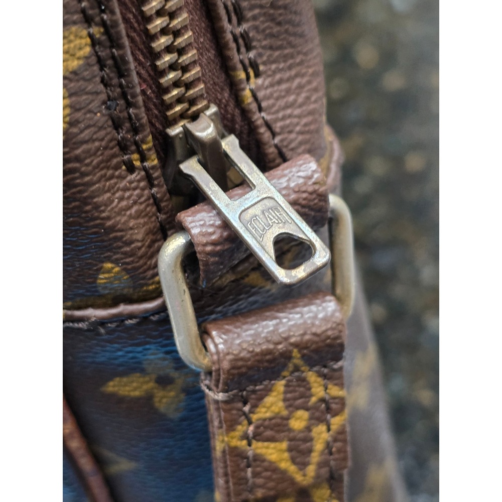 Louis Vuitton Danube Crossbody Bag Brown Monogram Vintage Messenger Purse - Picture 6 of 7